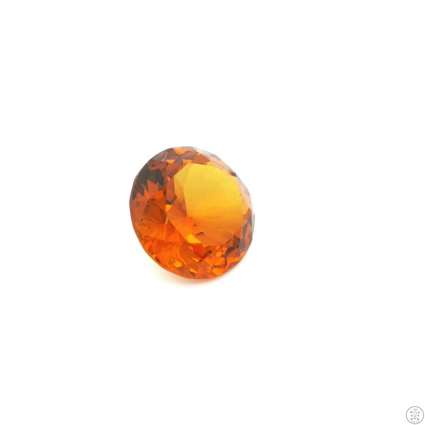 9.33 carat Natural Citrine 12.9 mm Round Faceted Gemstone Loose Brazil
