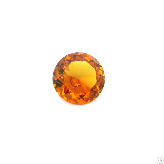 9.33 carat Natural Citrine 12.9 mm Round Faceted Gemstone Loose Brazil
