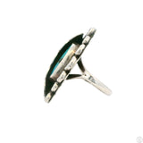 Vintage Sterling Silver Ring with Morenci Turquoise Size 7.25