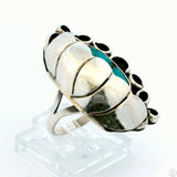 Vintage Sterling Silver Ring with Morenci Turquoise Size 7.25