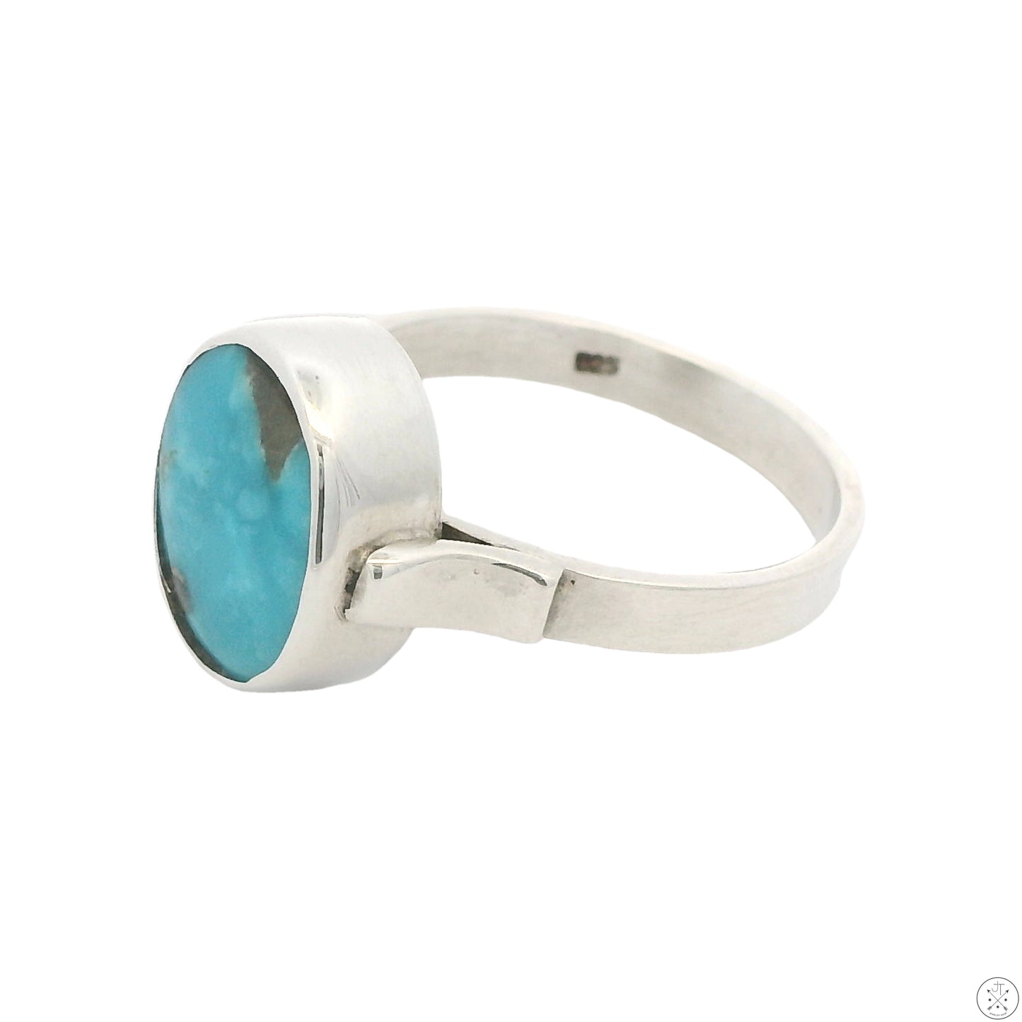 New Sterling Silver Ring with Natural Indian Mountain Turquoise Size 7.75