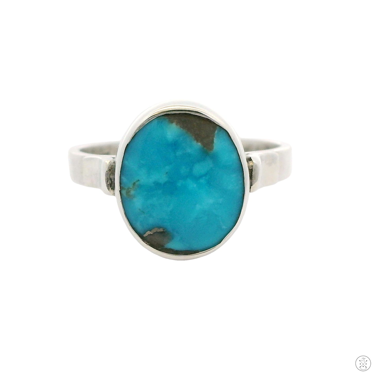 New Sterling Silver Ring with Natural Indian Mountain Turquoise Size 7.75