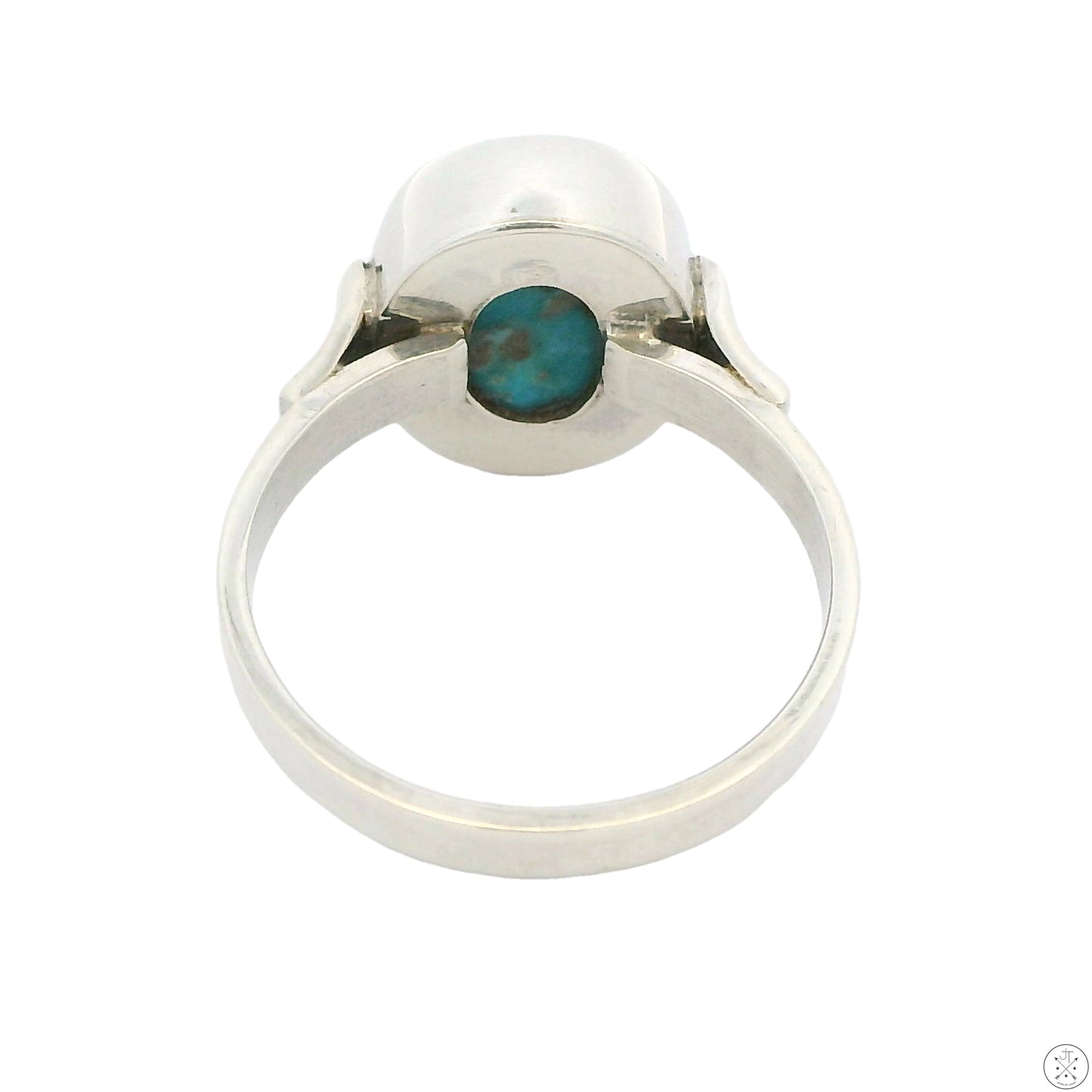 New Sterling Silver Ring with Natural Indian Mountain Turquoise Size 7.75