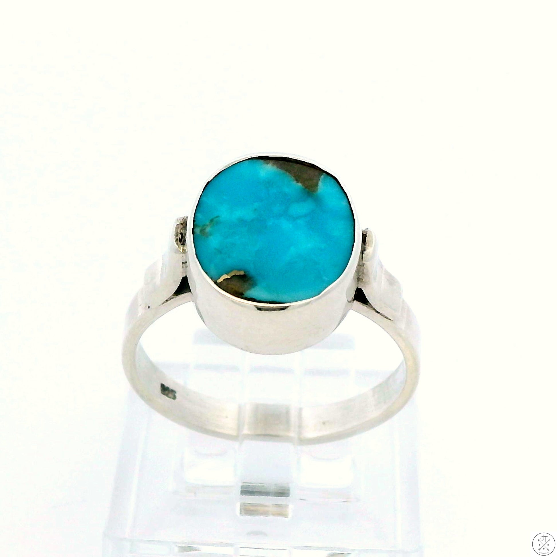 New Sterling Silver Ring with Natural Indian Mountain Turquoise Size 7.75