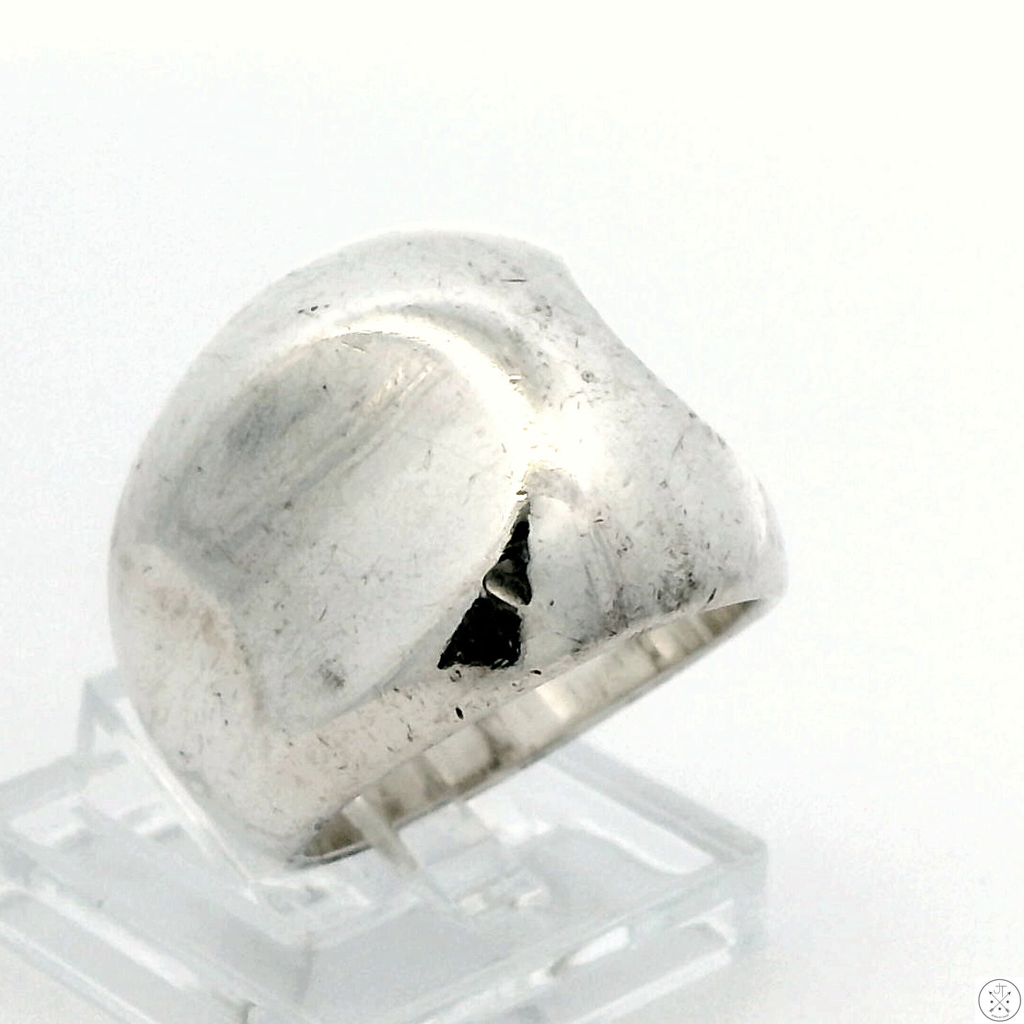 Vintage Sterling Silver Domed Band Size 6.5 Mexico Contemporary Ring