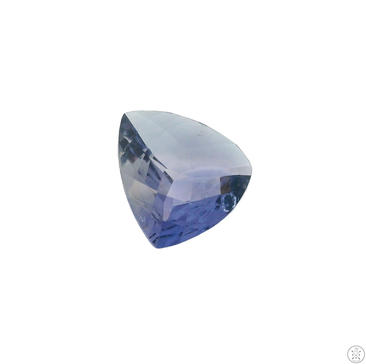 4.09 Carat Natural Iolite 13 mm Trillion Cut Faceted Gemstone