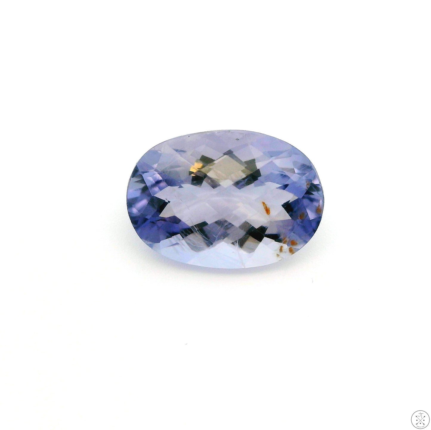 5.00 Carat Natural Iolite 14 x 10 mm Oval Cut Faceted Gemstone Loose Checkerboard