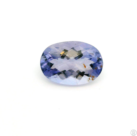 5.00 Carat Natural Iolite 14 x 10 mm Oval Cut Faceted Gemstone Loose Checkerboard
