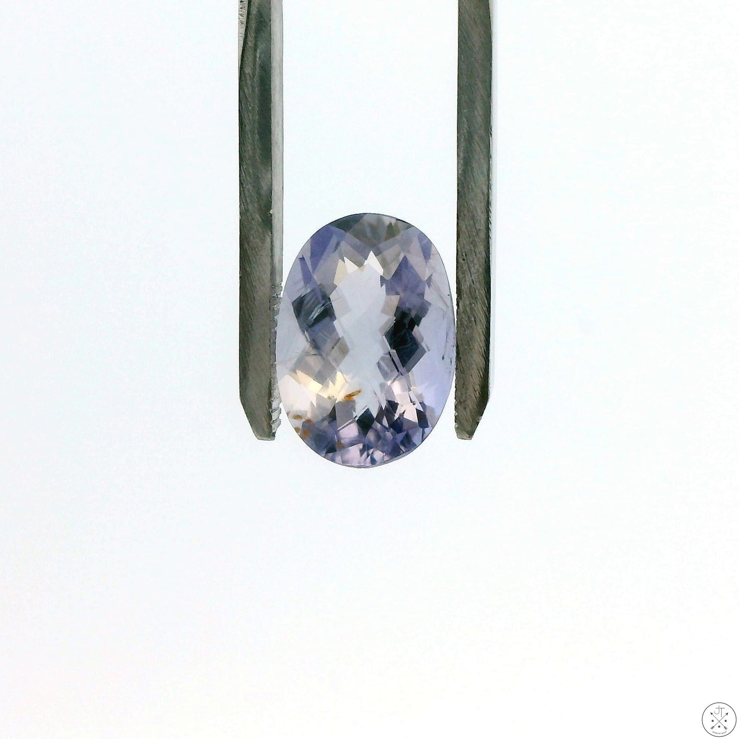 5.00 Carat Natural Iolite 14 x 10 mm Oval Cut Faceted Gemstone Loose Checkerboard