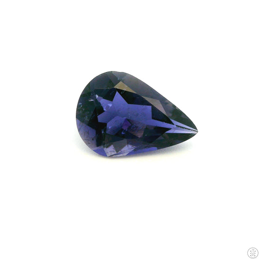 1.33 Carat Natural Iolite 10 x 7 mm Pear Cut Faceted Gemstone Loose