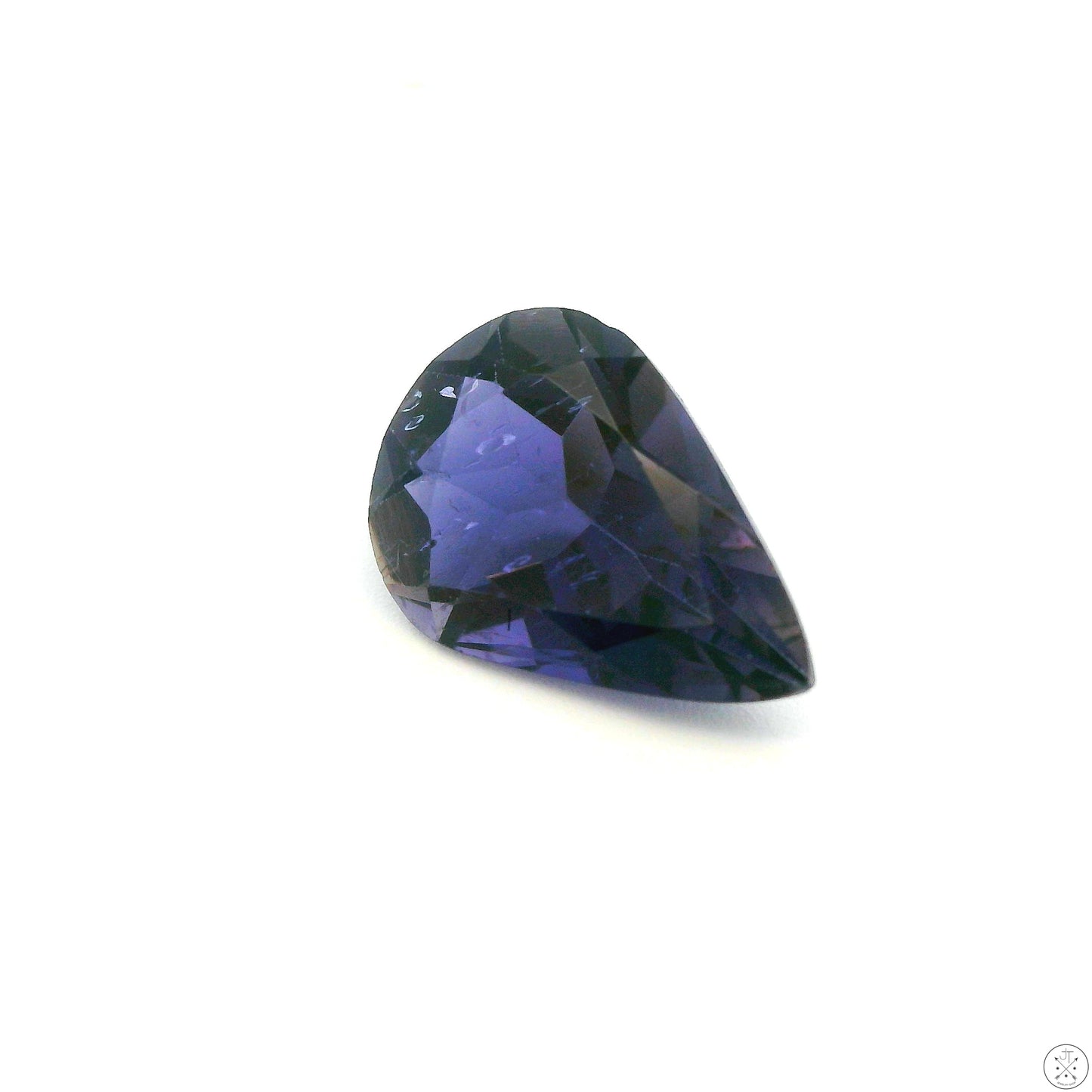 1.33 Carat Natural Iolite 10 x 7 mm Pear Cut Faceted Gemstone Loose