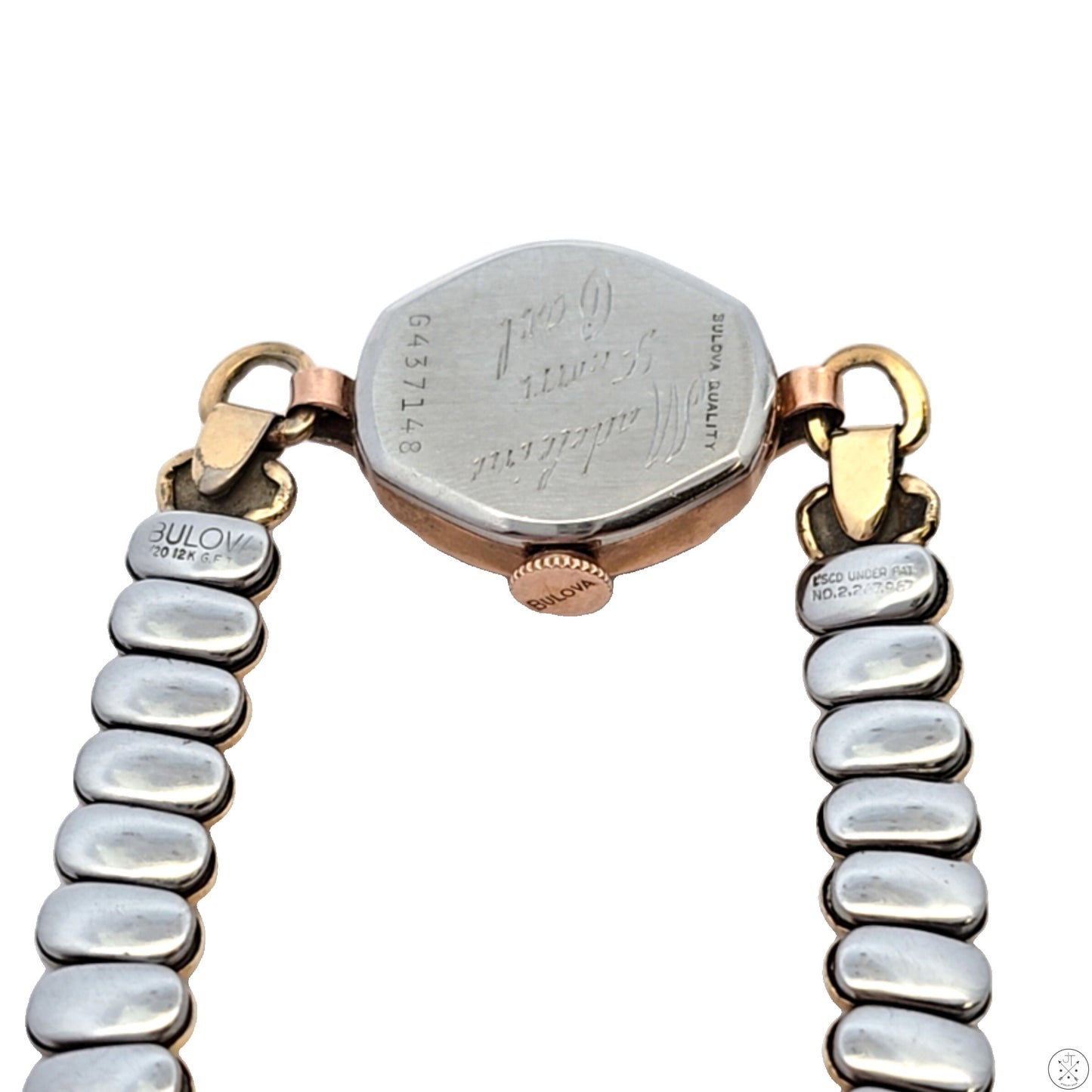 Vintage Bulova Gold Plated Ladies Wristwatch 17 Jewel Watch Mechanical 6in Stretch