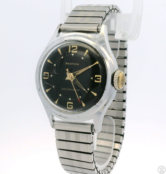 1959 Westclox 34 mm Wristwatch W3 Mechanical Illinois USA Made Runs