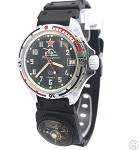 Vintage Vostok 1980s Tank Commander 40 mm Wristwatch Mechanical Running 8.5 in USSR