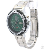 Vintage Slava KGB 38 mm Wristwatch Automatic Day Date Running 8 in Green