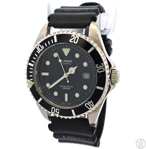 Casio 40 mm Watch Quartz 100M Date Marine MTD-1010 8.5 inch