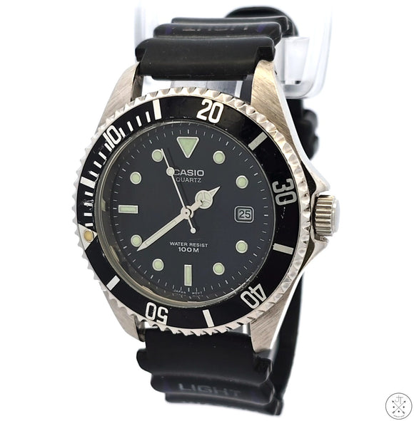 Casio 40 mm Watch Quartz 100M Date Marine MTD-1010 8.5 inch