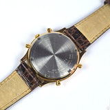 2000 Seiko Quartz 36 mm 6M15 World Timer Alarm Chronograph Calendar Watch Runs 8.5in