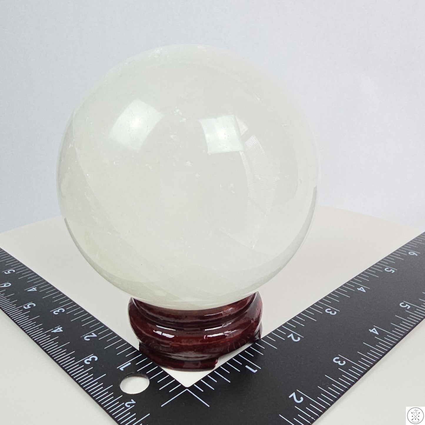 New 1150 gram 3.6 inch Natural Quartz Crystal Sphere Softball Size 2.5lb