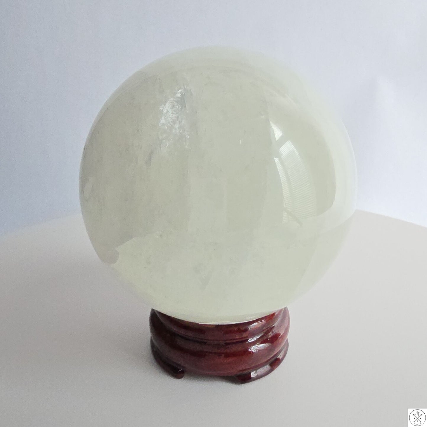 New 1150 gram 3.6 inch Natural Quartz Crystal Sphere Softball Size 2.5lb