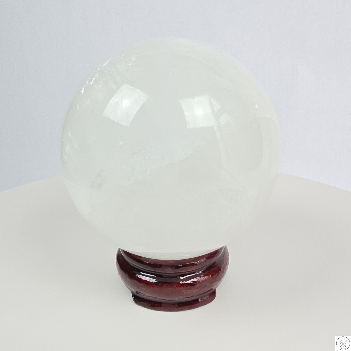 New 1150 gram 3.6 inch Natural Quartz Crystal Sphere Softball Size 2.5lb