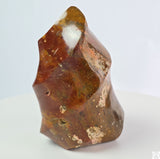 New 675 gram 5 1/4 inch Natural Red Jasper Flame 1.5 lb