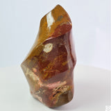 New 675 gram 5 1/4 inch Natural Red Jasper Flame 1.5 lb