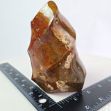 New 675 gram 5 1/4 inch Natural Red Jasper Flame 1.5 lb