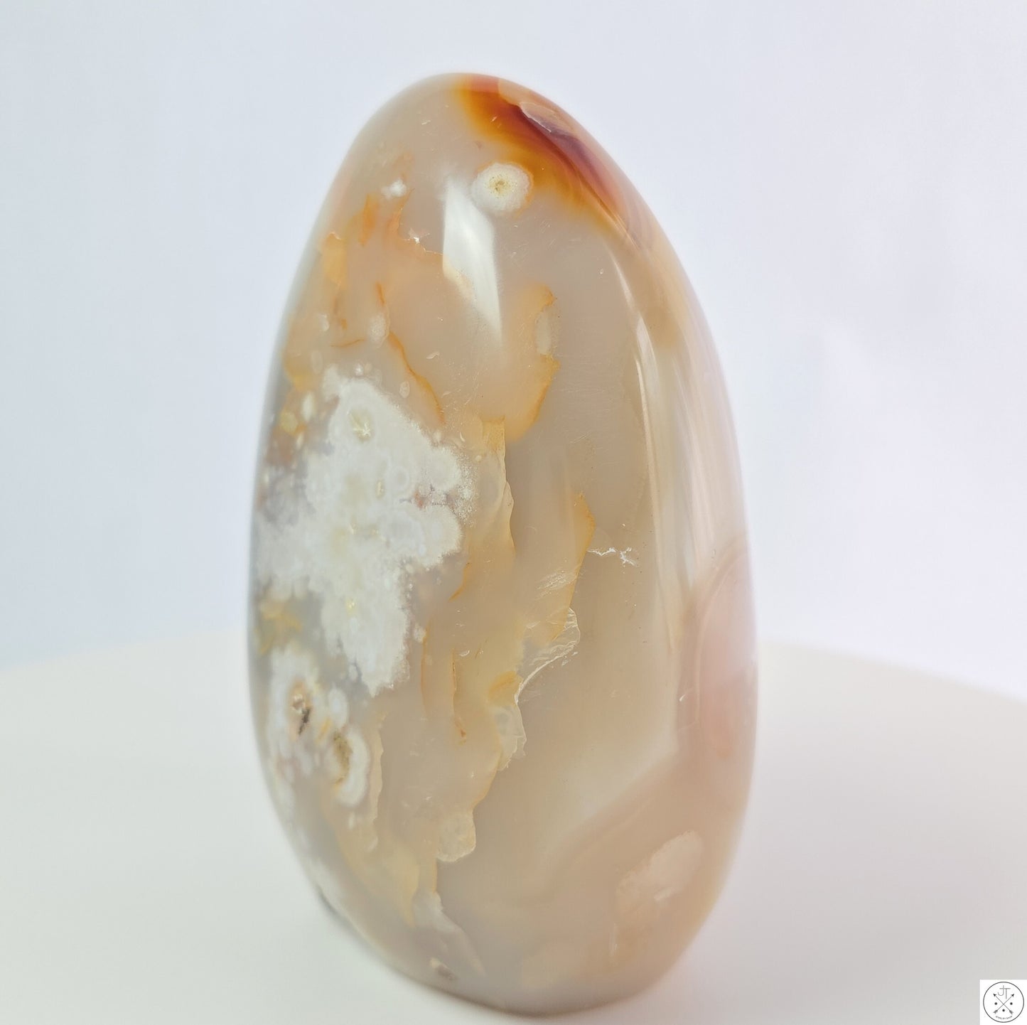 New 1195 gram 5 1/4 inch Natural Flower Agate Freeform 2.6 lb