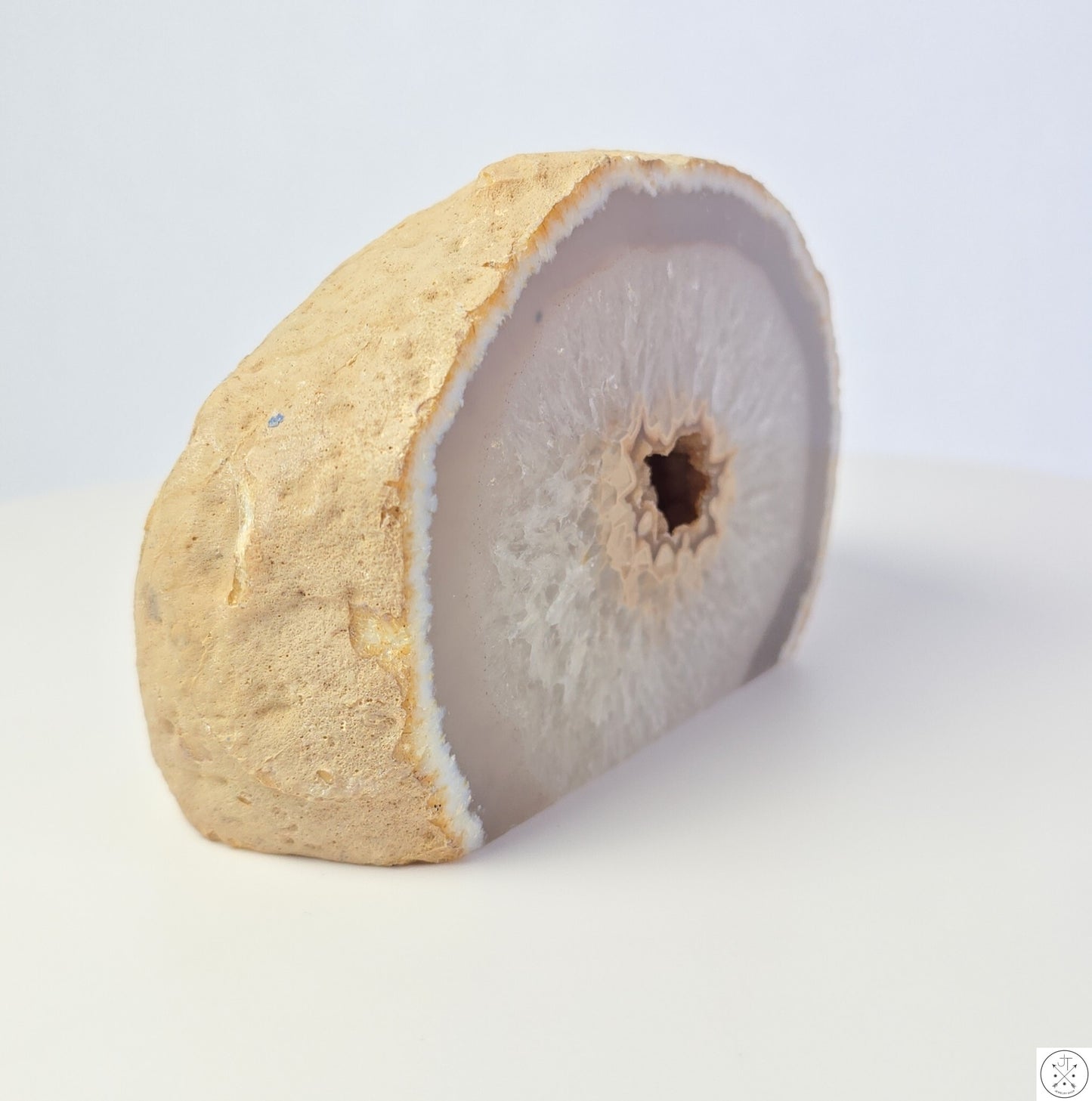 New 652 gram 4 inch Natural Quartz Geode Polished 1.44lb Free-Standing