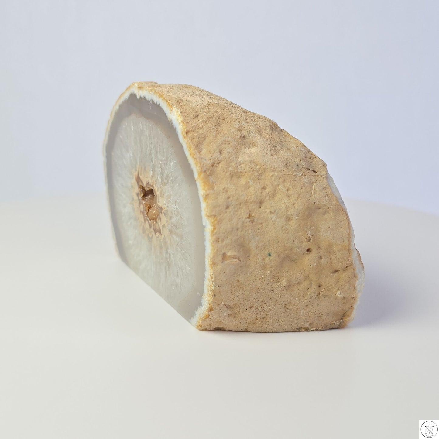 New 652 gram 4 inch Natural Quartz Geode Polished 1.44lb Free-Standing