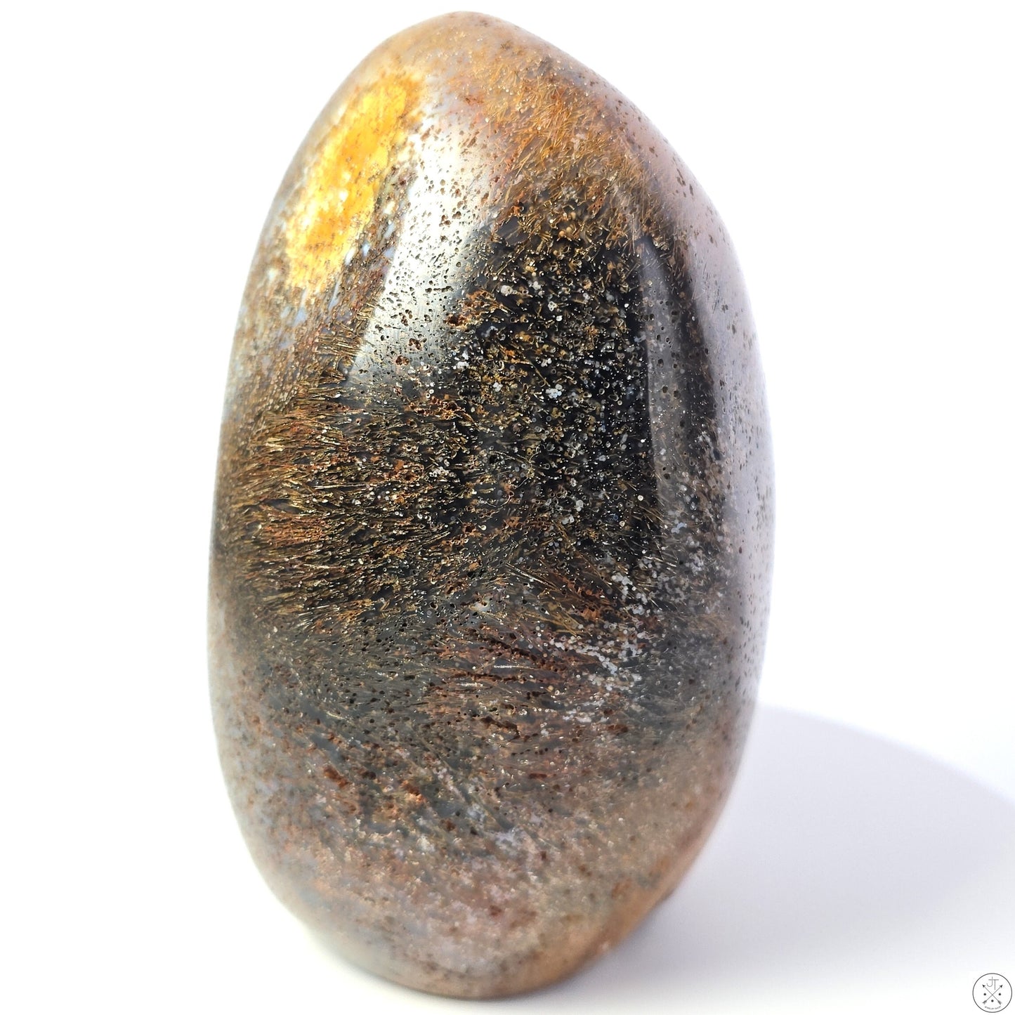 New 1242 gram 4.9 inch Natural Hair Agate Freeform 2.74 lb Polished Specimen