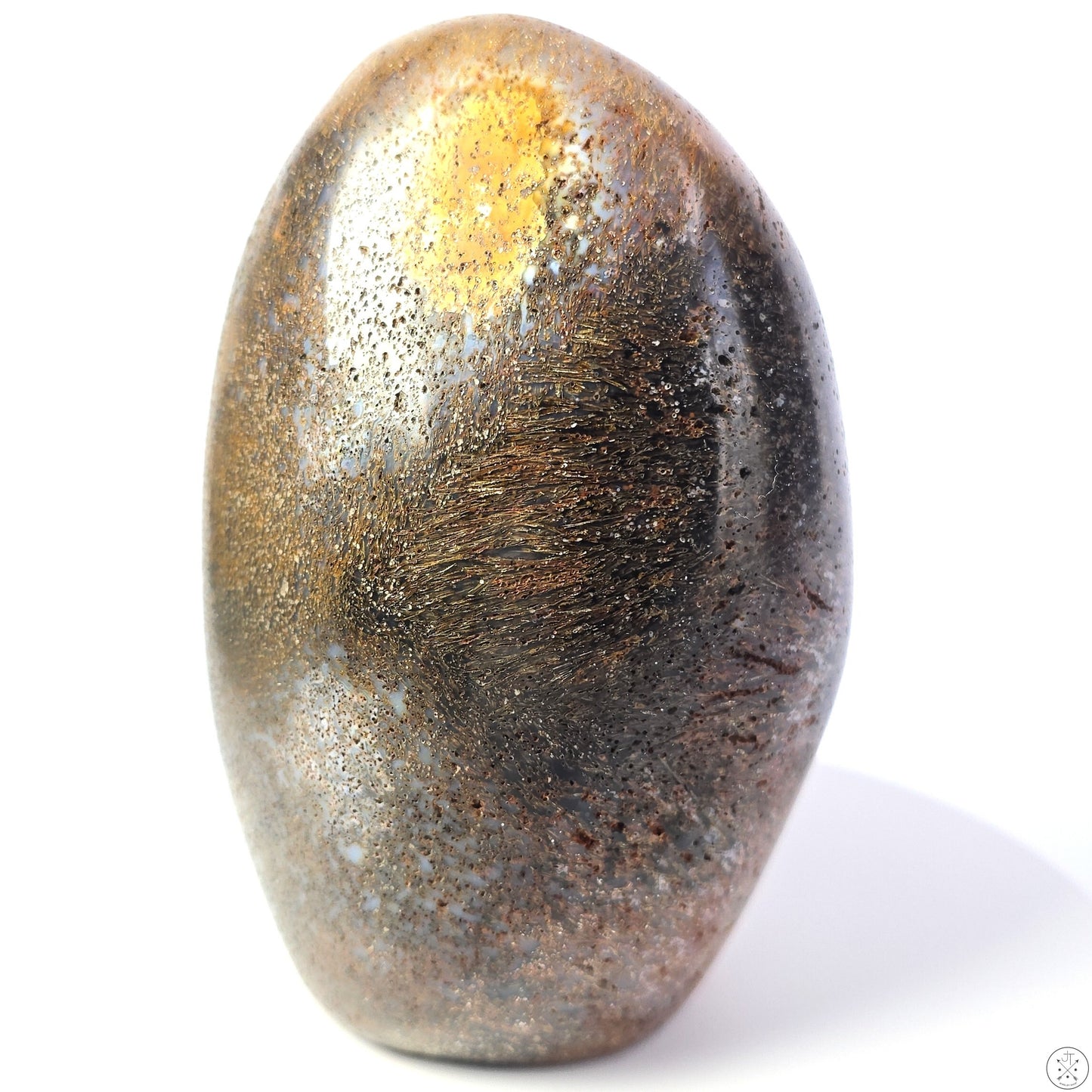 New 1242 gram 4.9 inch Natural Hair Agate Freeform 2.74 lb Polished Specimen