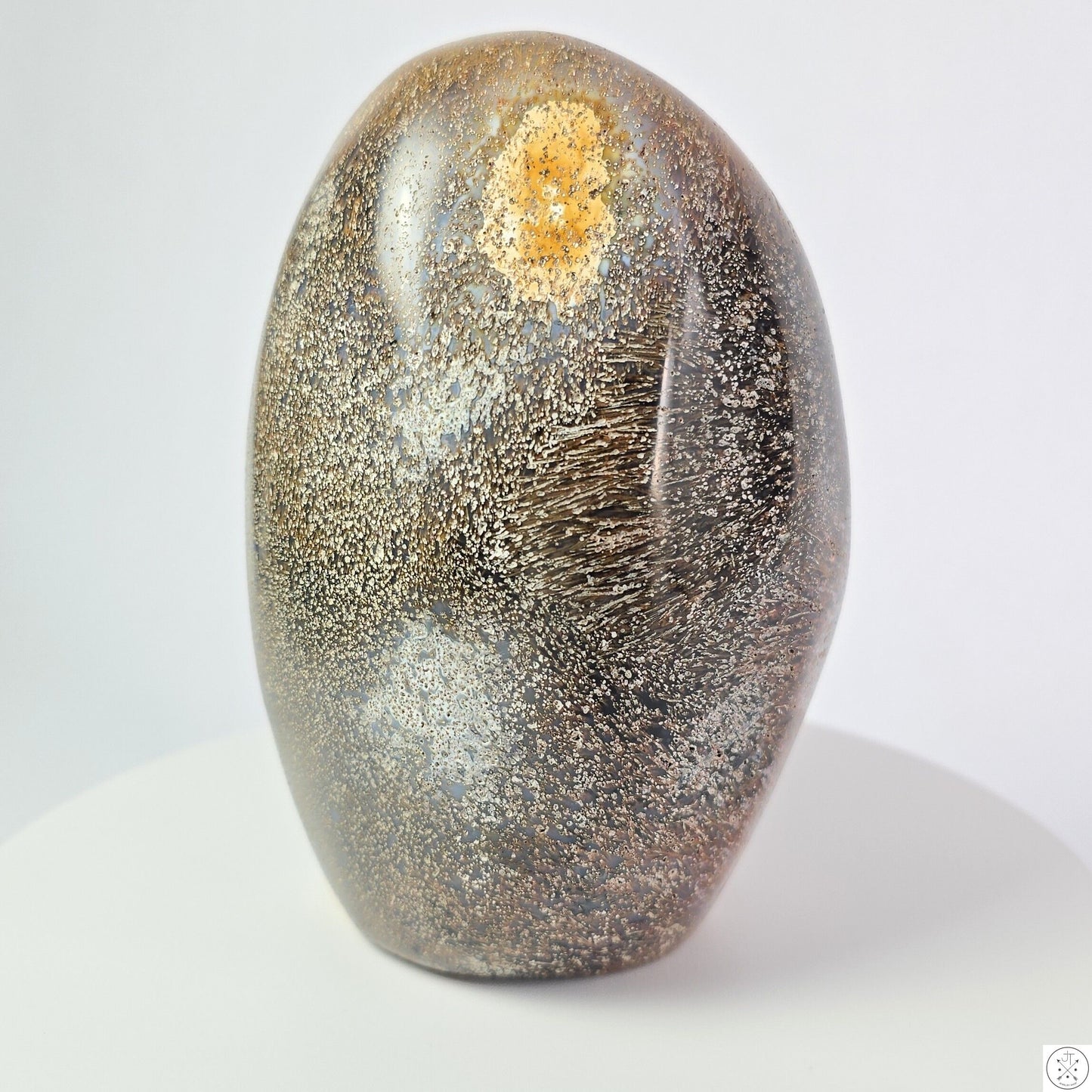 New 1242 gram 4.9 inch Natural Hair Agate Freeform 2.74 lb Polished Specimen