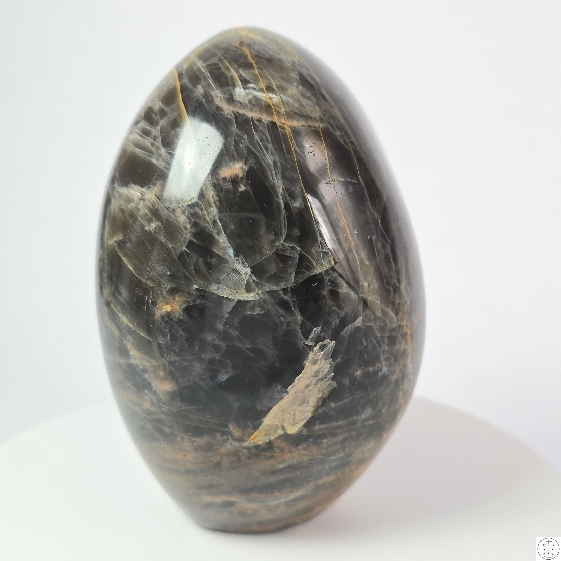 New 1350 gram 5 inch Natural Black Moonstone Freeform 2.98 lb Polished Specimen