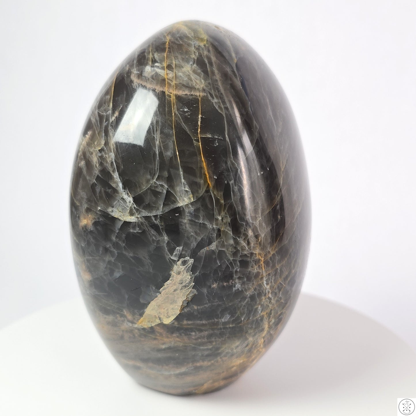 New 1350 gram 5 inch Natural Black Moonstone Freeform 2.98 lb Polished Specimen