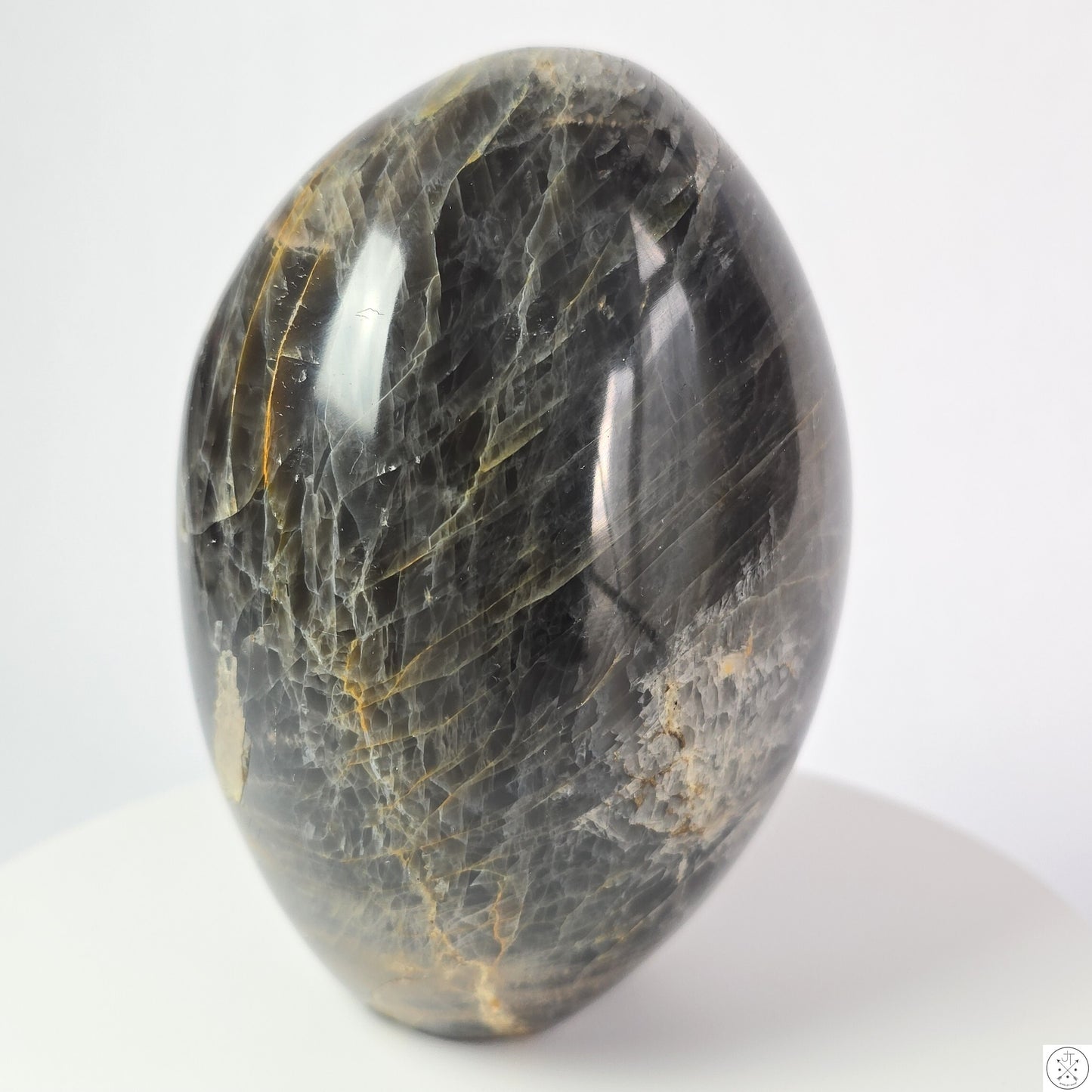 New 1350 gram 5 inch Natural Black Moonstone Freeform 2.98 lb Polished Specimen