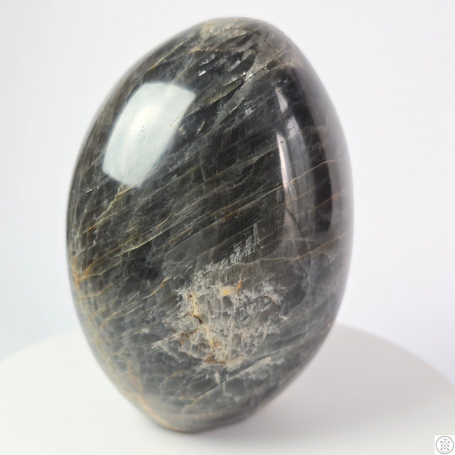 New 1350 gram 5 inch Natural Black Moonstone Freeform 2.98 lb Polished Specimen