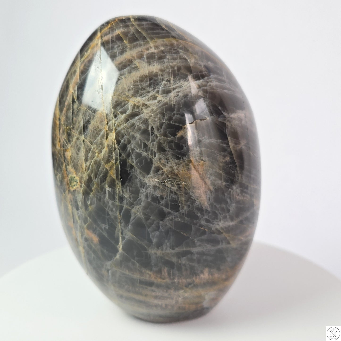 New 1350 gram 5 inch Natural Black Moonstone Freeform 2.98 lb Polished Specimen