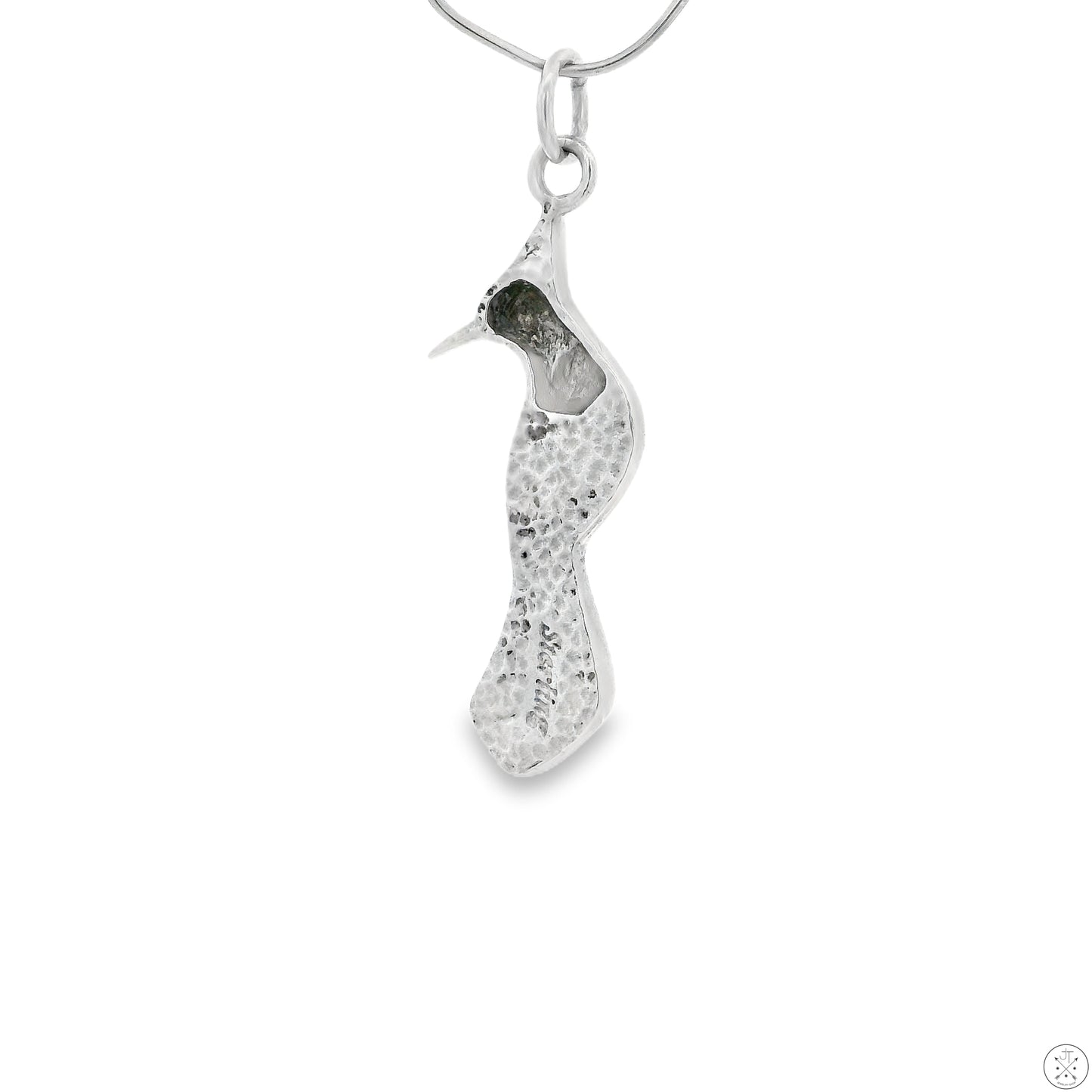 Vintage Sterling Silver Hummingbird Pendant Turquoise Opal Inlay Mosaic