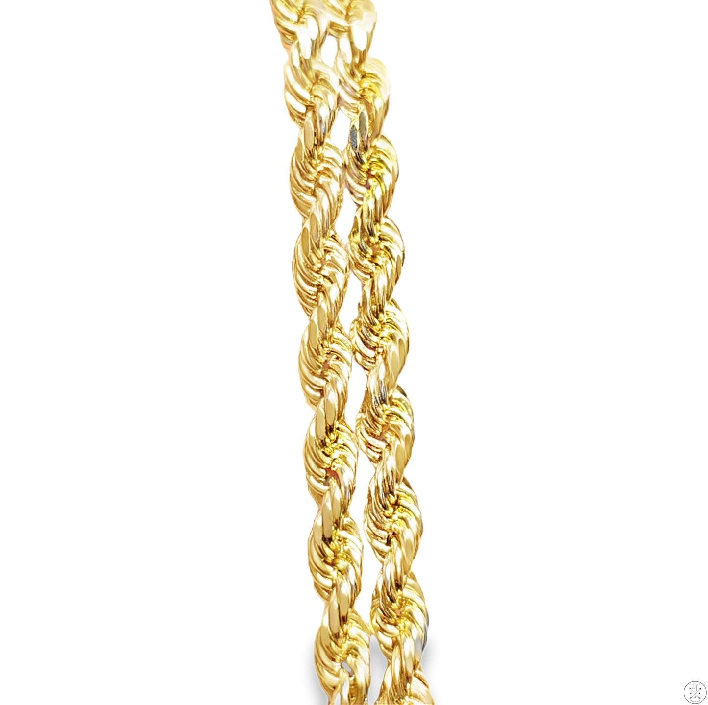 New Solid 14k Yellow Gold 22 Inch 3.5 mm Diamond Cut Rope Necklace Chain