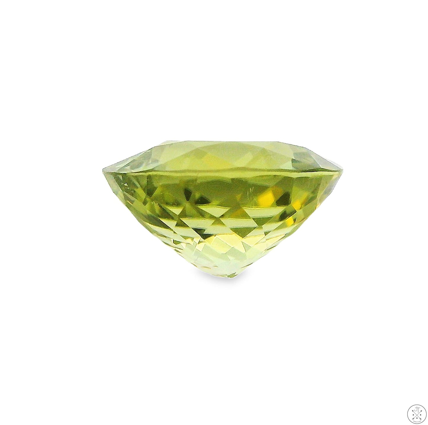 3.67 Carat 11 x 9 mm Elbaite Tourmaline Green Oval Faceted Natural Gemstone Loose