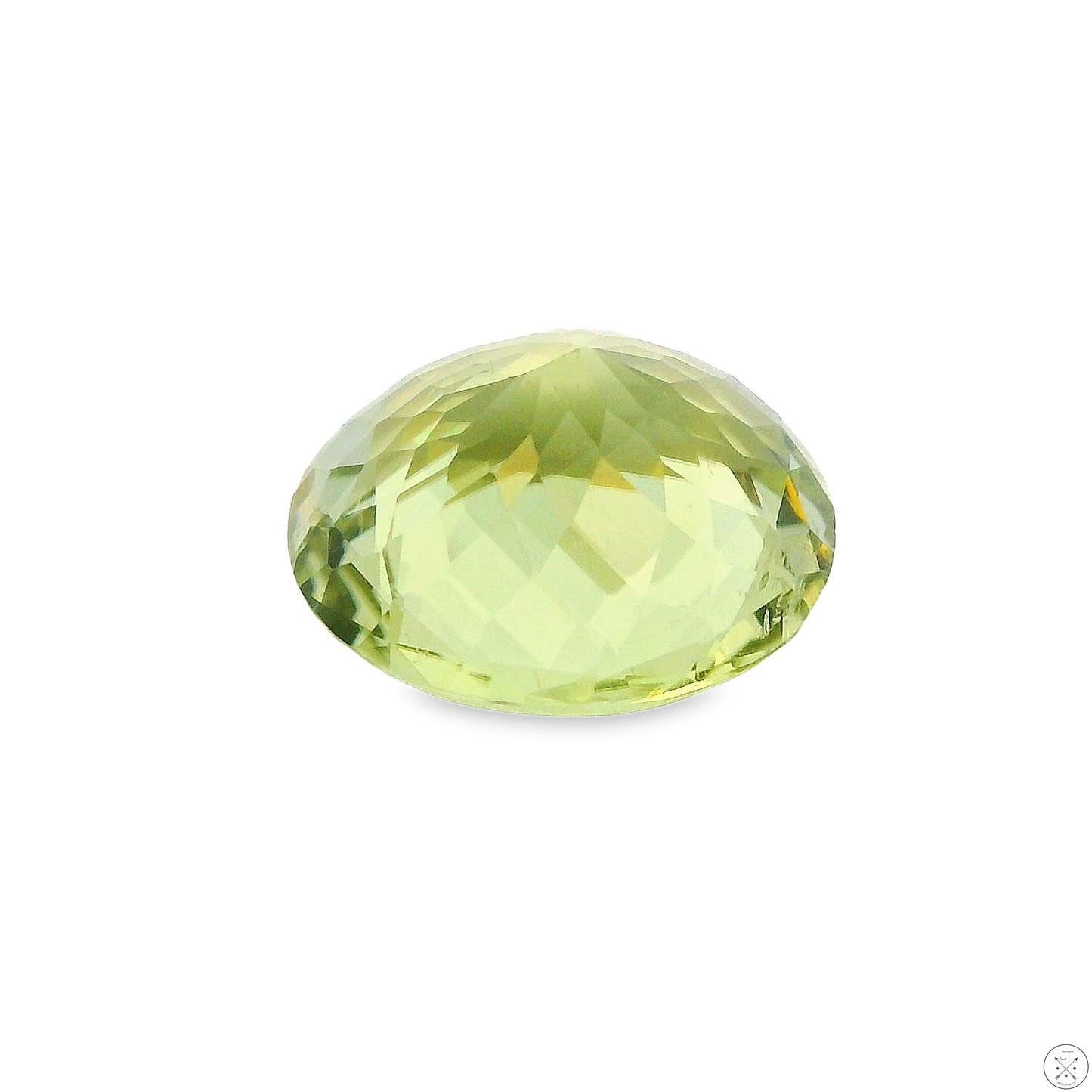 3.67 Carat 11 x 9 mm Elbaite Tourmaline Green Oval Faceted Natural Gemstone Loose