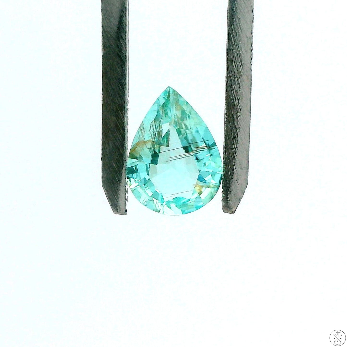 1.65 Carat 10 x 7 mm Paraiba Tourmaline Pear Faceted Natural Gemstone Elbaite