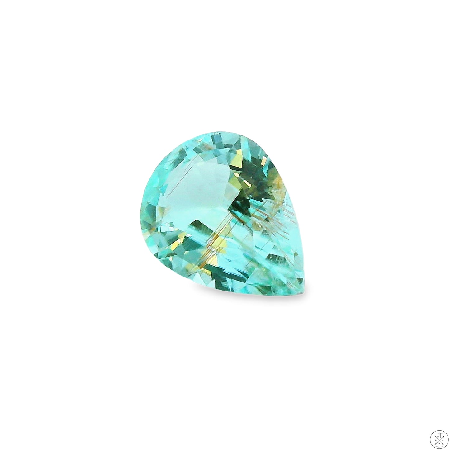 1.65 Carat 10 x 7 mm Paraiba Tourmaline Pear Faceted Natural Gemstone Elbaite