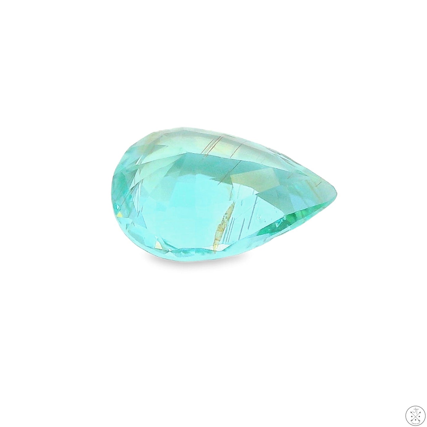 1.65 Carat 10 x 7 mm Paraiba Tourmaline Pear Faceted Natural Gemstone Elbaite