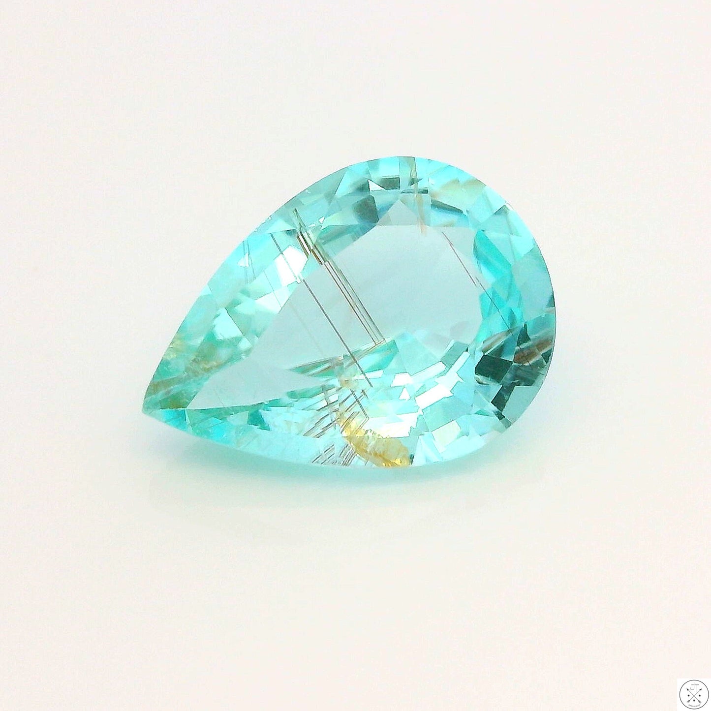 1.65 Carat 10 x 7 mm Paraiba Tourmaline Pear Faceted Natural Gemstone Elbaite