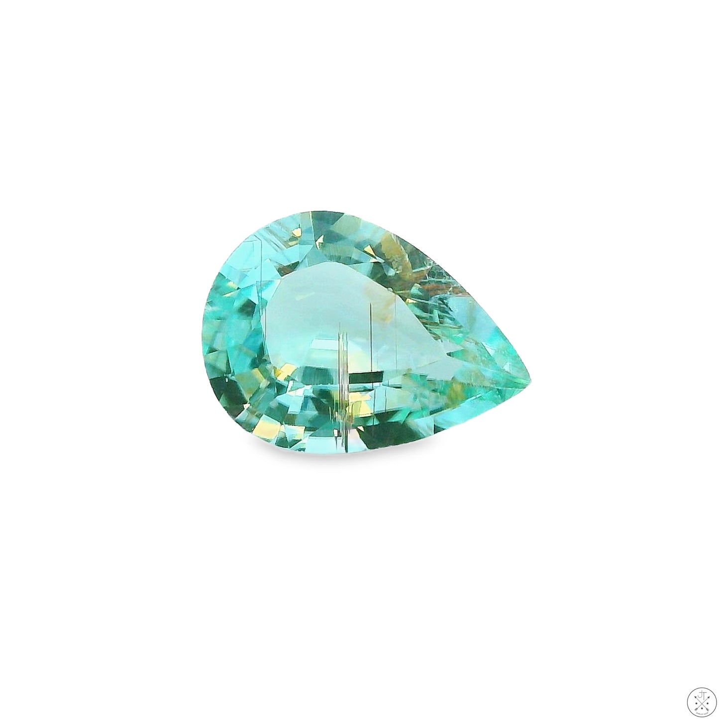 1.65 Carat 10 x 7 mm Paraiba Tourmaline Pear Faceted Natural Gemstone Elbaite