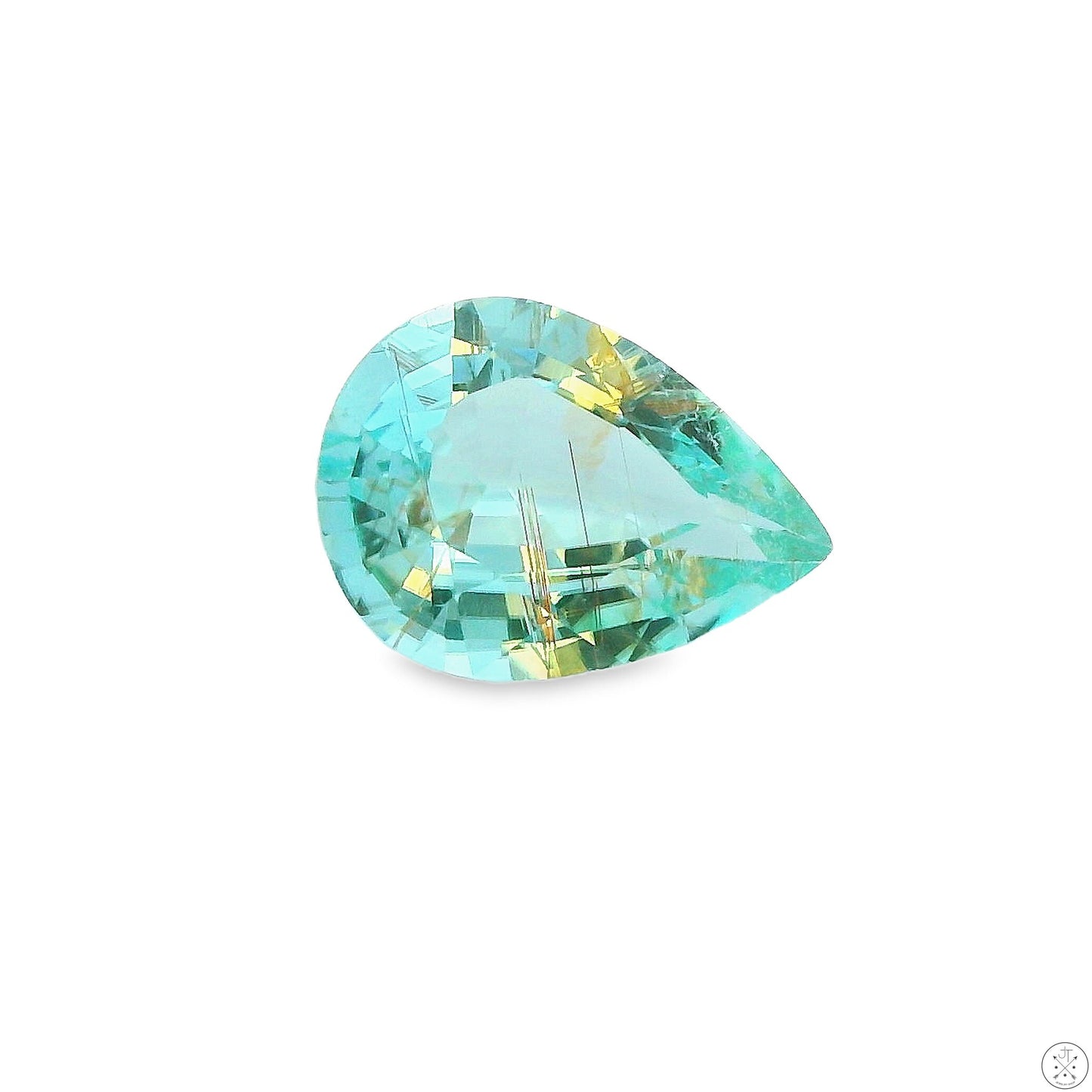 1.65 Carat 10 x 7 mm Paraiba Tourmaline Pear Faceted Natural Gemstone Elbaite