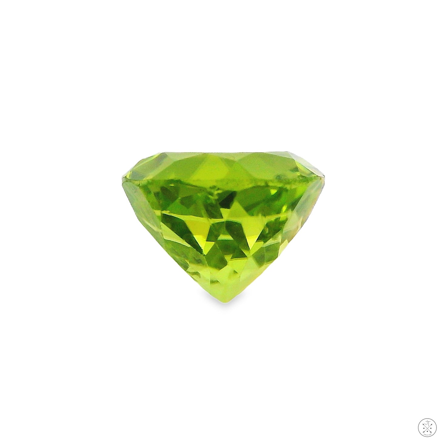 3.87 Carat Natural Peridot 9 mm Round Faceted Gemstone Loose